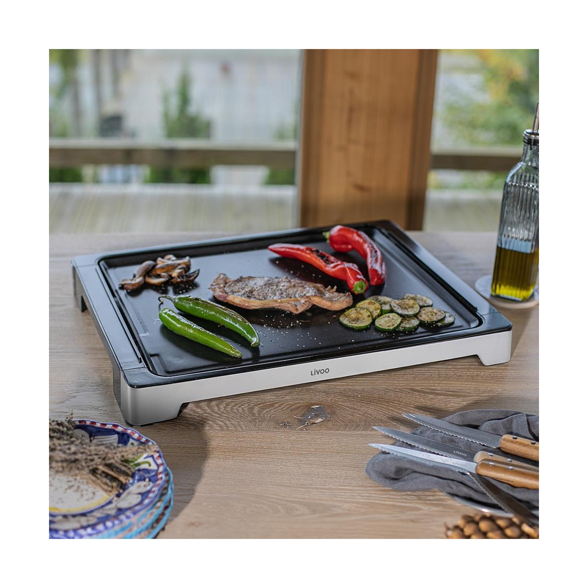 Plancha XXL couleur unique, LIVOO