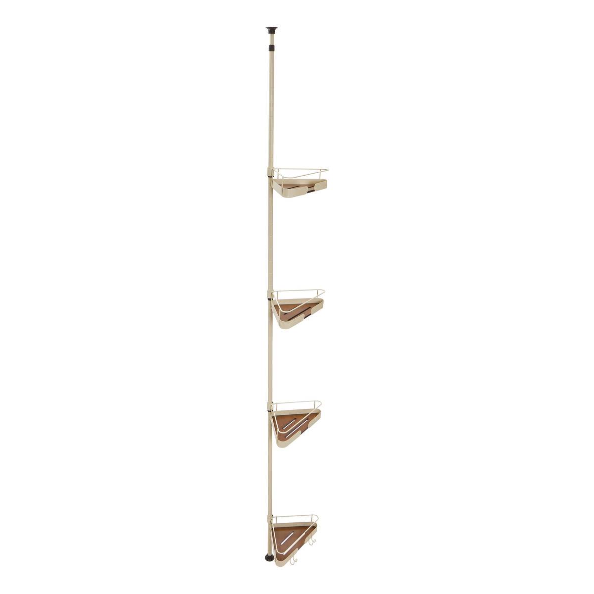 Étagère de douche télescopique angle ARGILEO beige, 5FIVE SIMPLY SMART