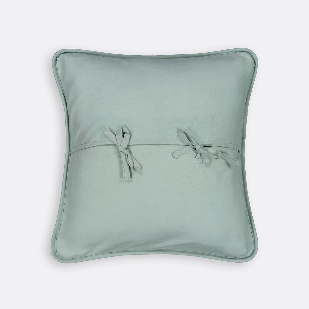 Aeri Quilted Cotton Square Cushion Cover celadon/pebble, LA REDOUTE INTERIEURS