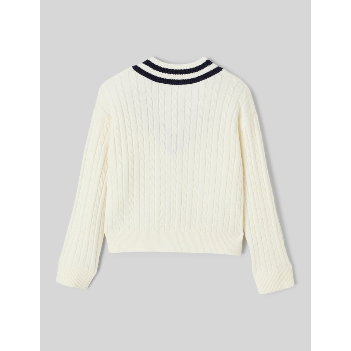 Pull col v blanc écru, BZB