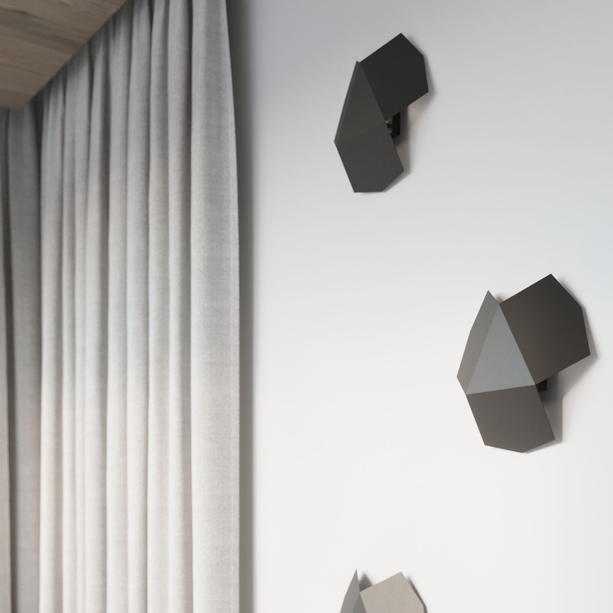 Applique Acier Noir G9 2 Tre noir, EDEN