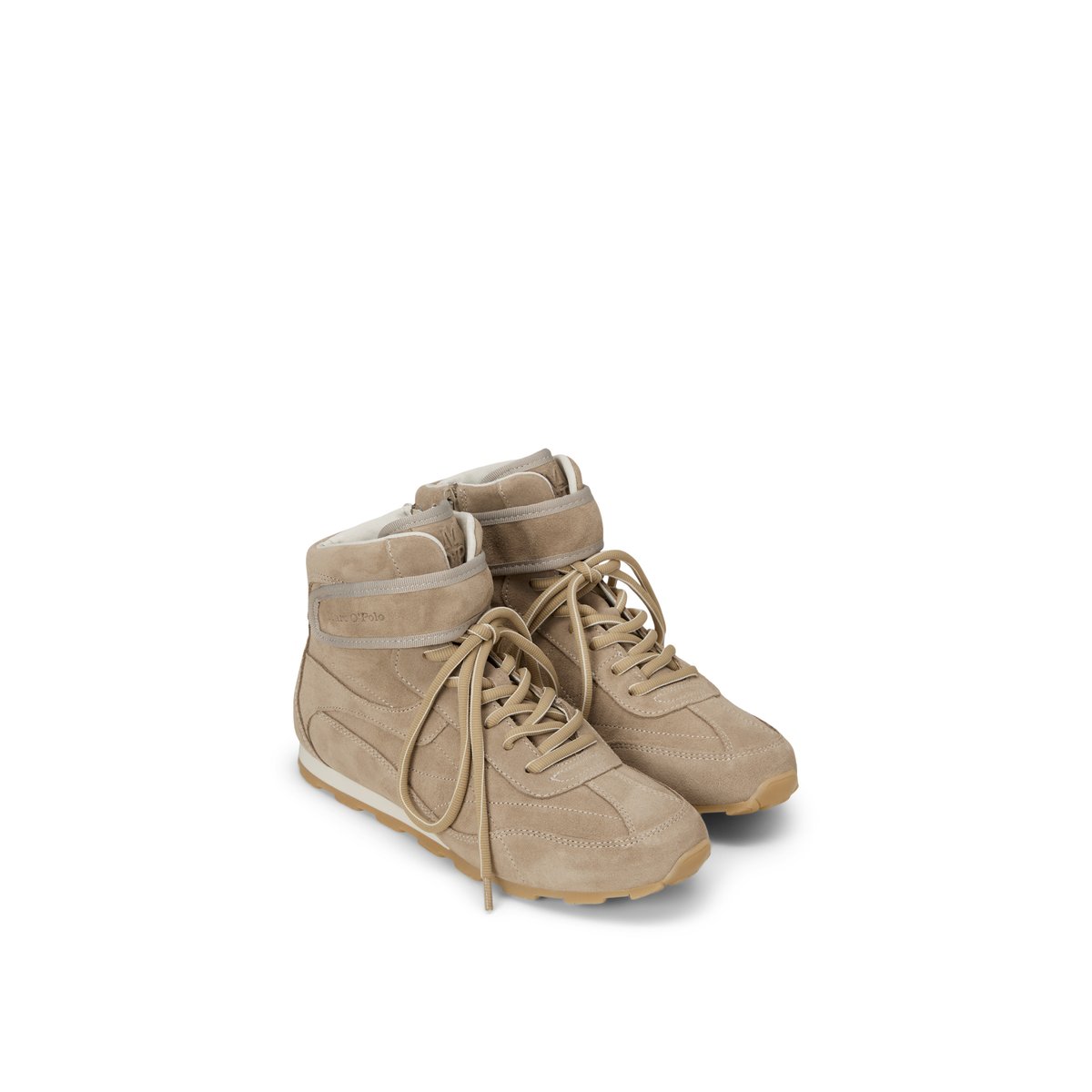 Baskets montantes modèle Fabiana avec une sangle supplémentaire marron, MARC O'POLO