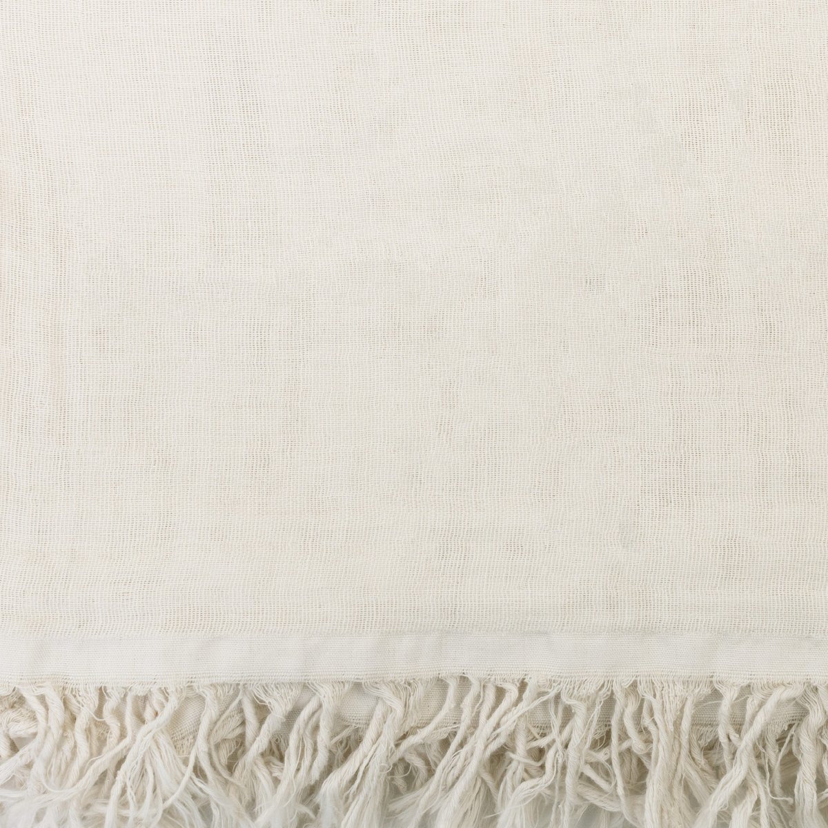 Plaid en coton, NINON blanc, INSPIRE