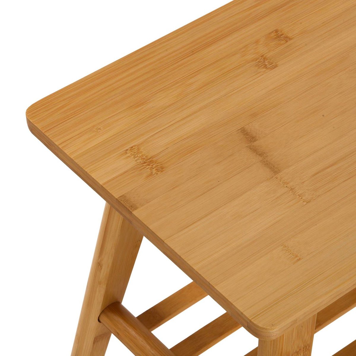 Banquette d'entrée en bambou avec étagère à chaussures 80x30x41cm bois, WADIGA