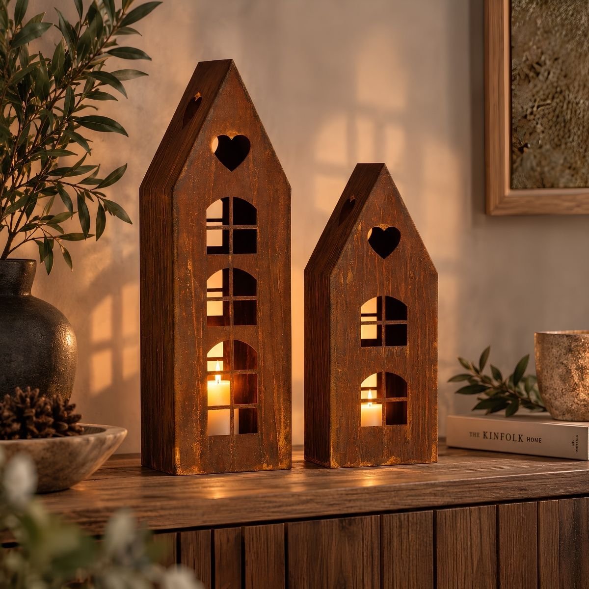 Lanterne brun, MICA DECORATIONS