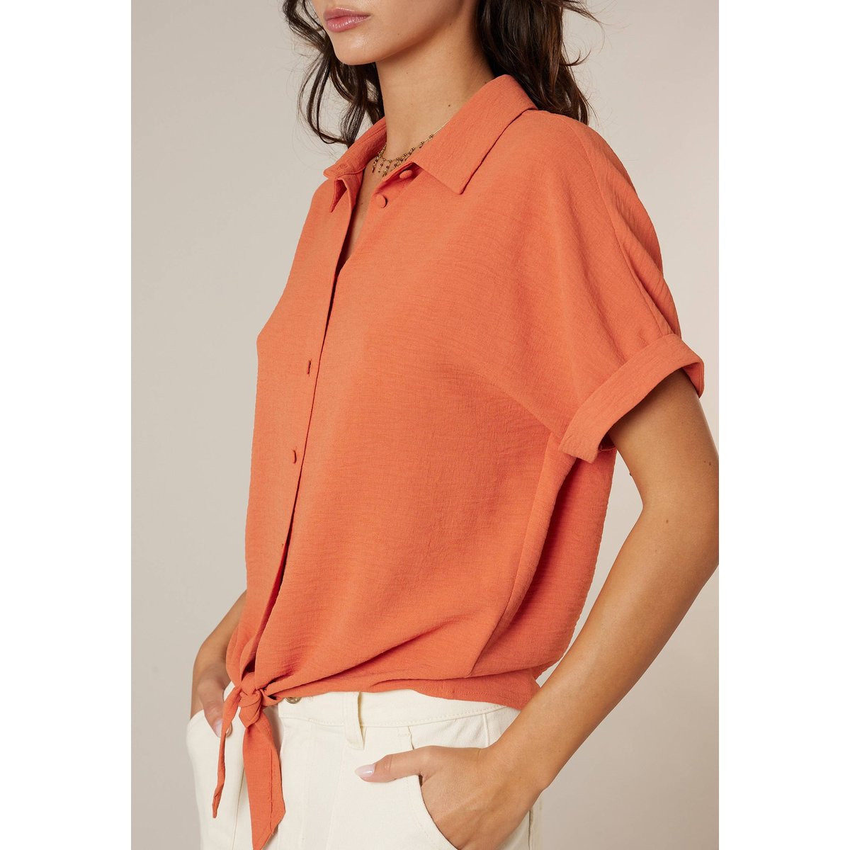 Chemise femme fluide DABBY terracota, DEELUXE