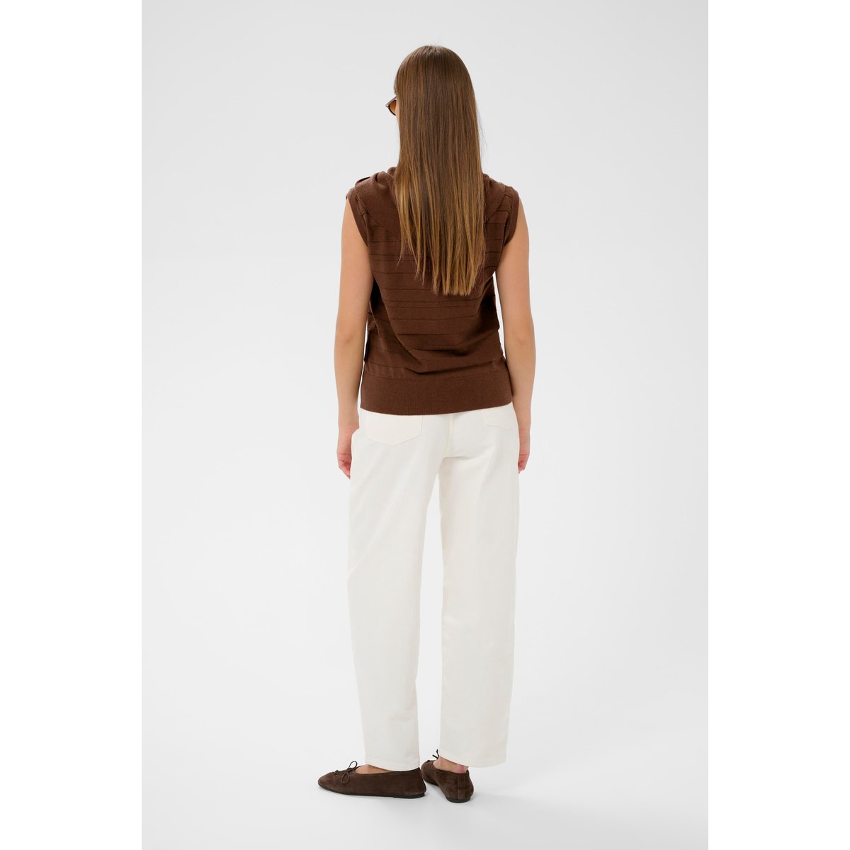 Manteau tricoté marron cappuccino, SOAKED IN LUXURY