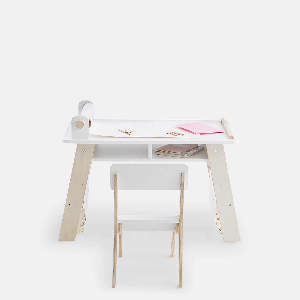 Ensemble bureau en stoel, Junglito gebroken wit, LA REDOUTE INTERIEURS