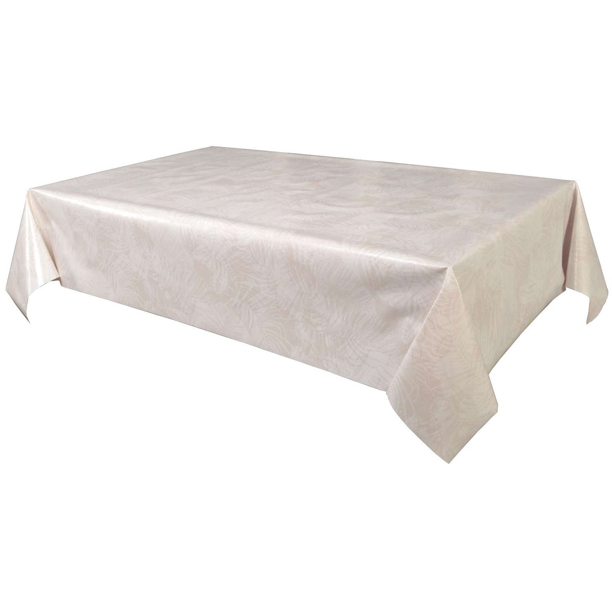 Nappe en toile cirée rectangulaire grand format VITALI beige, TOILINUX