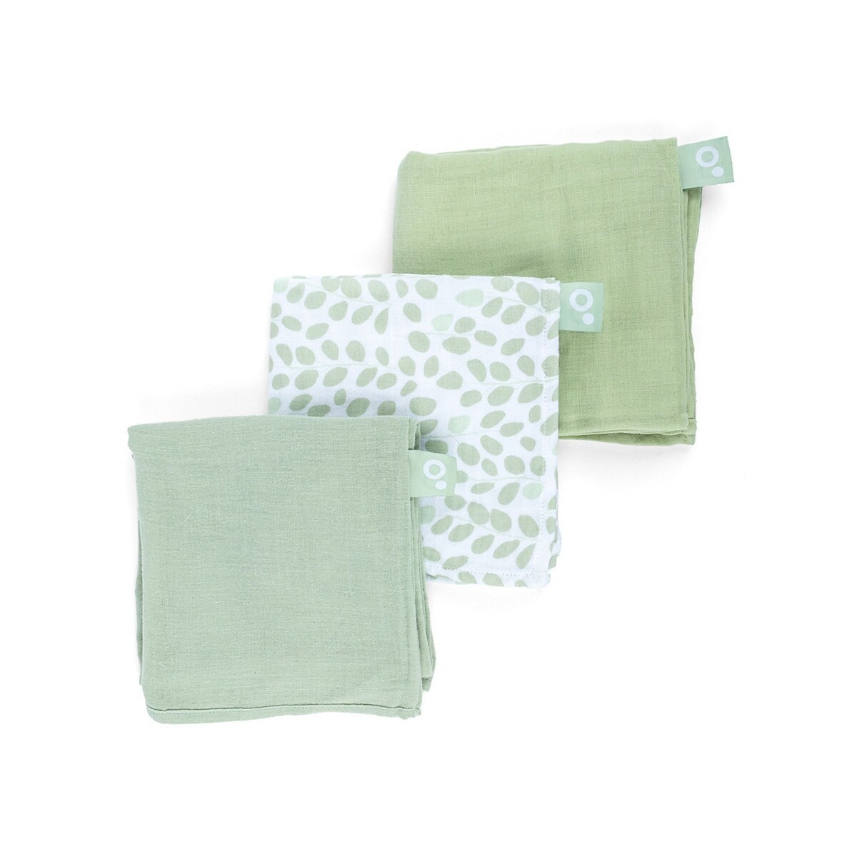 Lot de langes bébé en gaze de coton vert, BABYMOOV