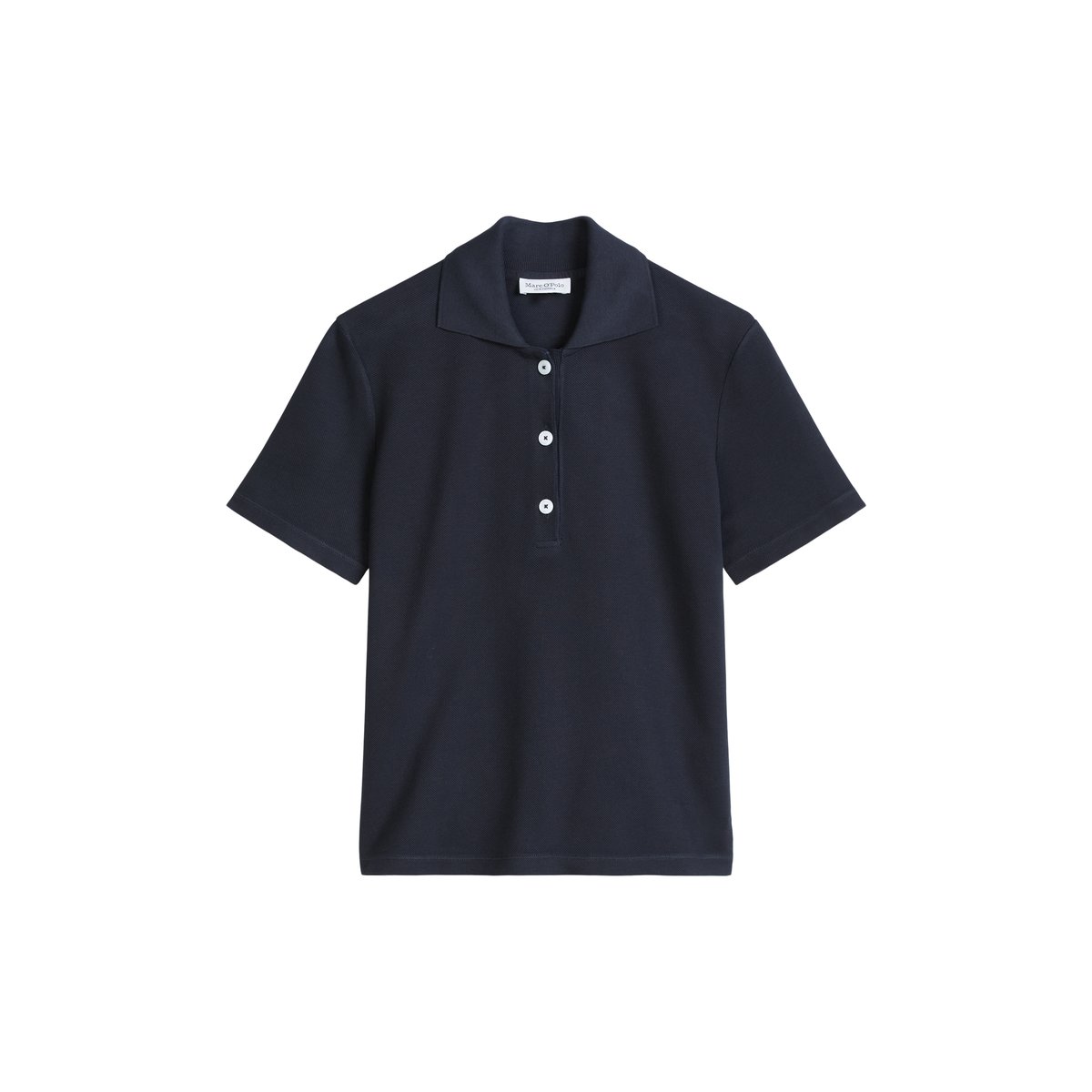 Polo régulier en jersey piqué garment dyed bleu foncé, MARC O'POLO