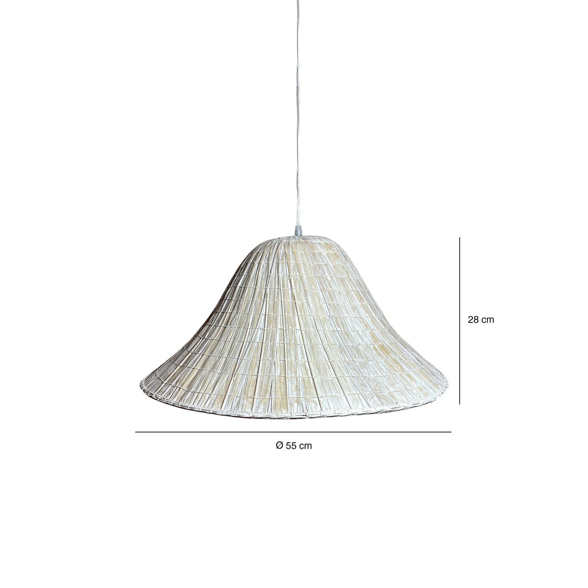 Suspension en feuilles de palmier, MAA blanc, NOW'S HOME