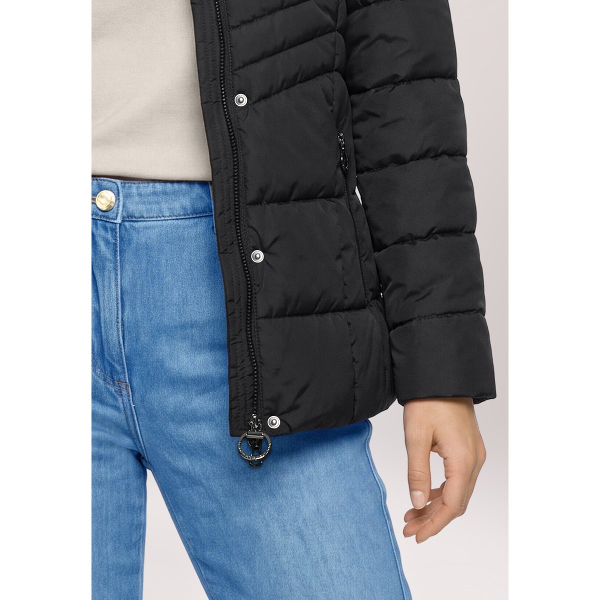 Veste outdoor à capuche amovible noir, BETTY BARCLAY