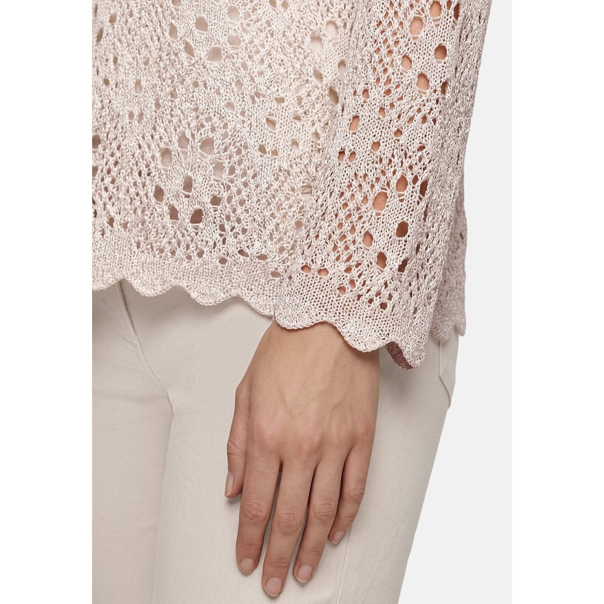 Pull-over en maille à manches 3/4 gris, BETTY BARCLAY