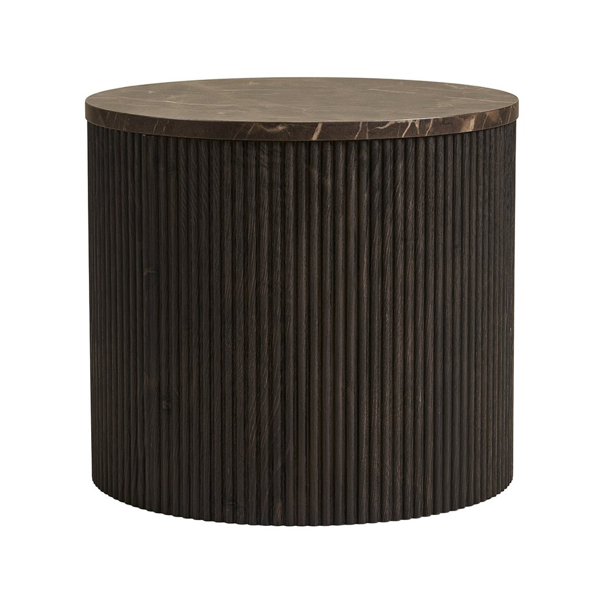 Bout de canapé plateau effet marbre, FINN marron, BEST MOBILIER