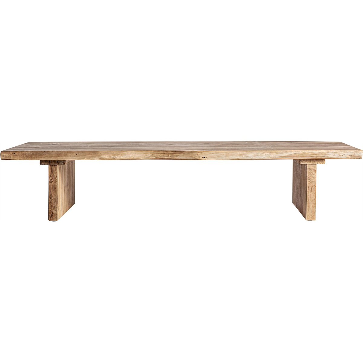 Table basse en acacia, Plateau miroir bois d'acacia marron clair naturel, RECOLLECTION