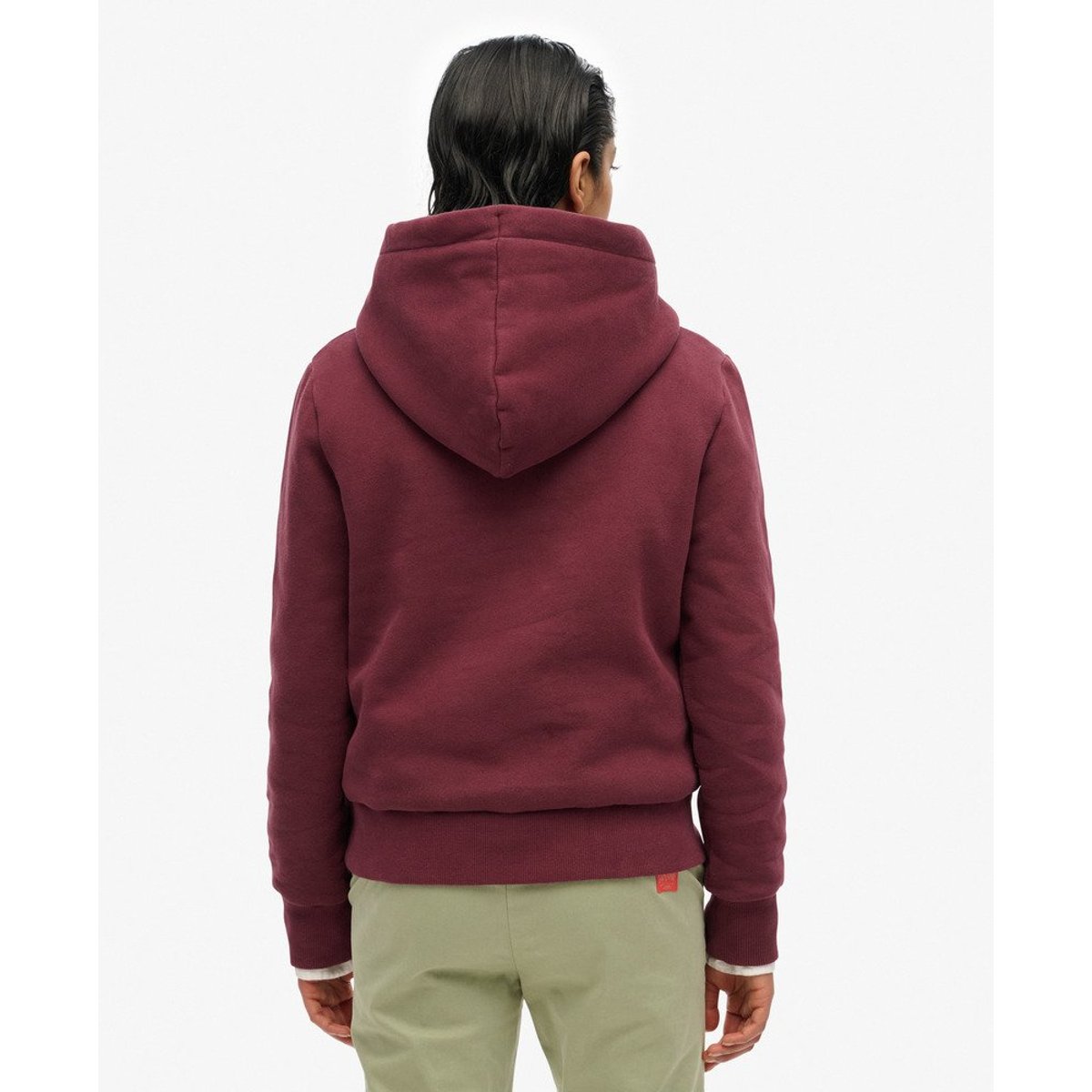 Sweat à capuche Faded Core violet figue, SUPERDRY