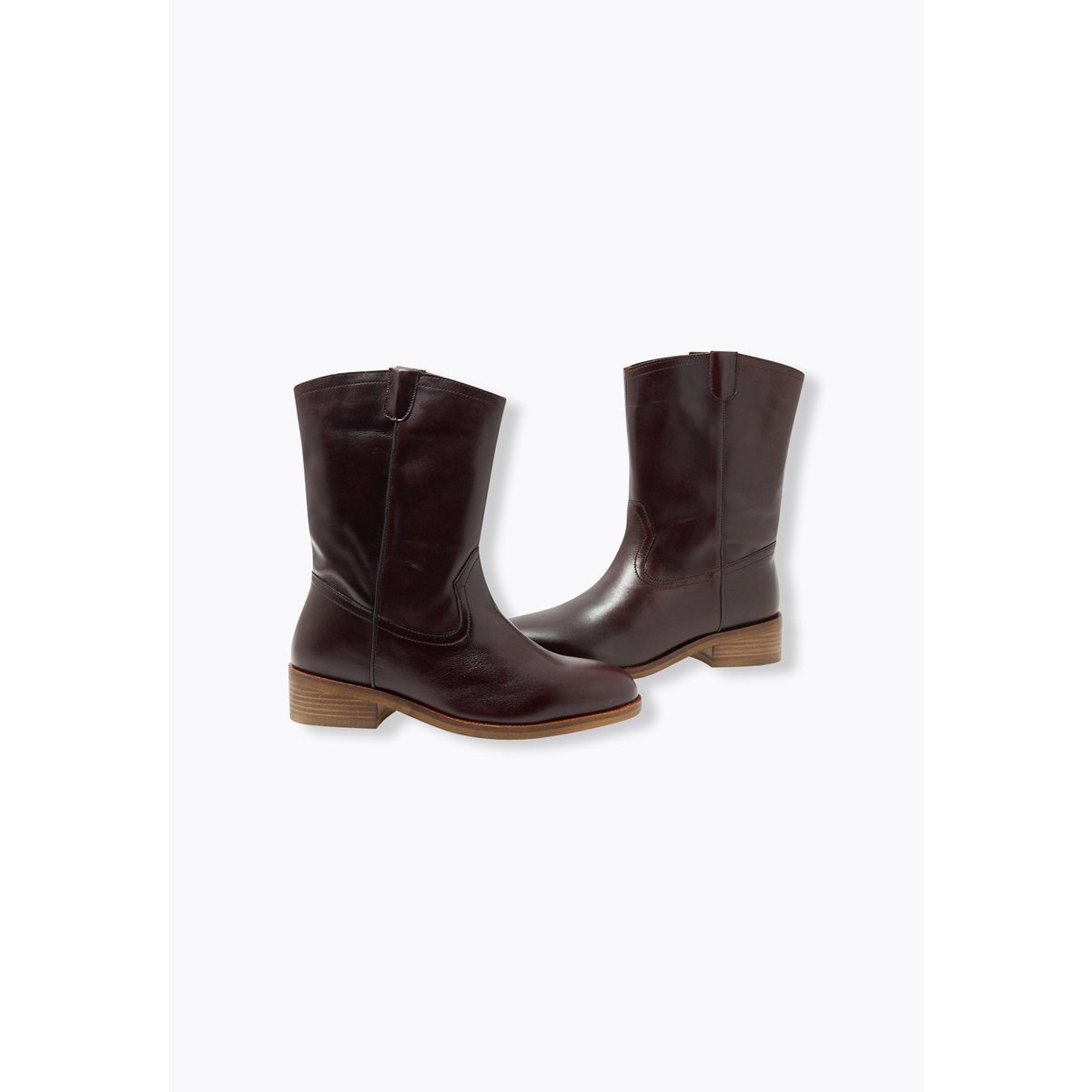Boots camarguaises en cuir marron, PROMOD