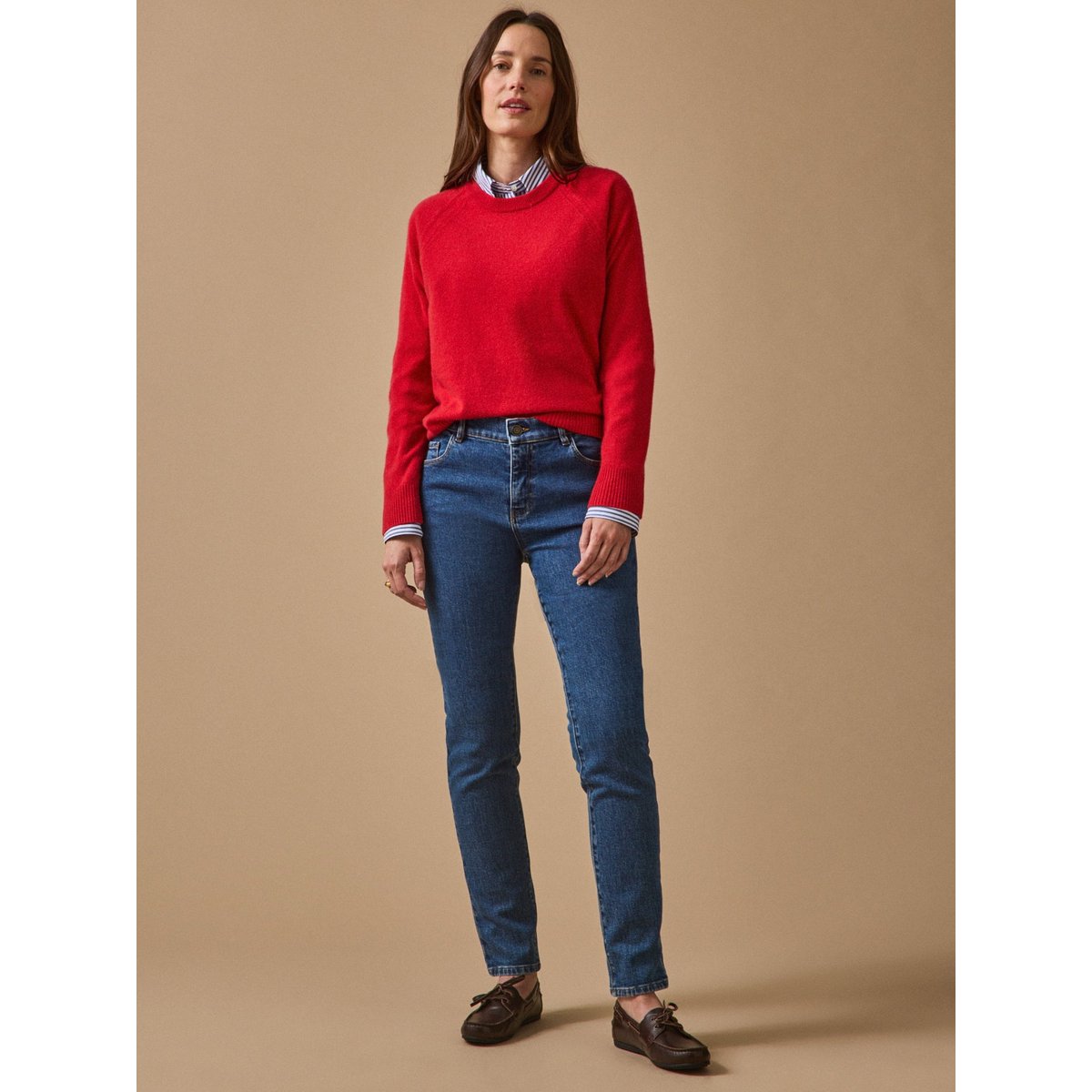 Jean slim  Aurélie coton biologique denim stone, CYRILLUS