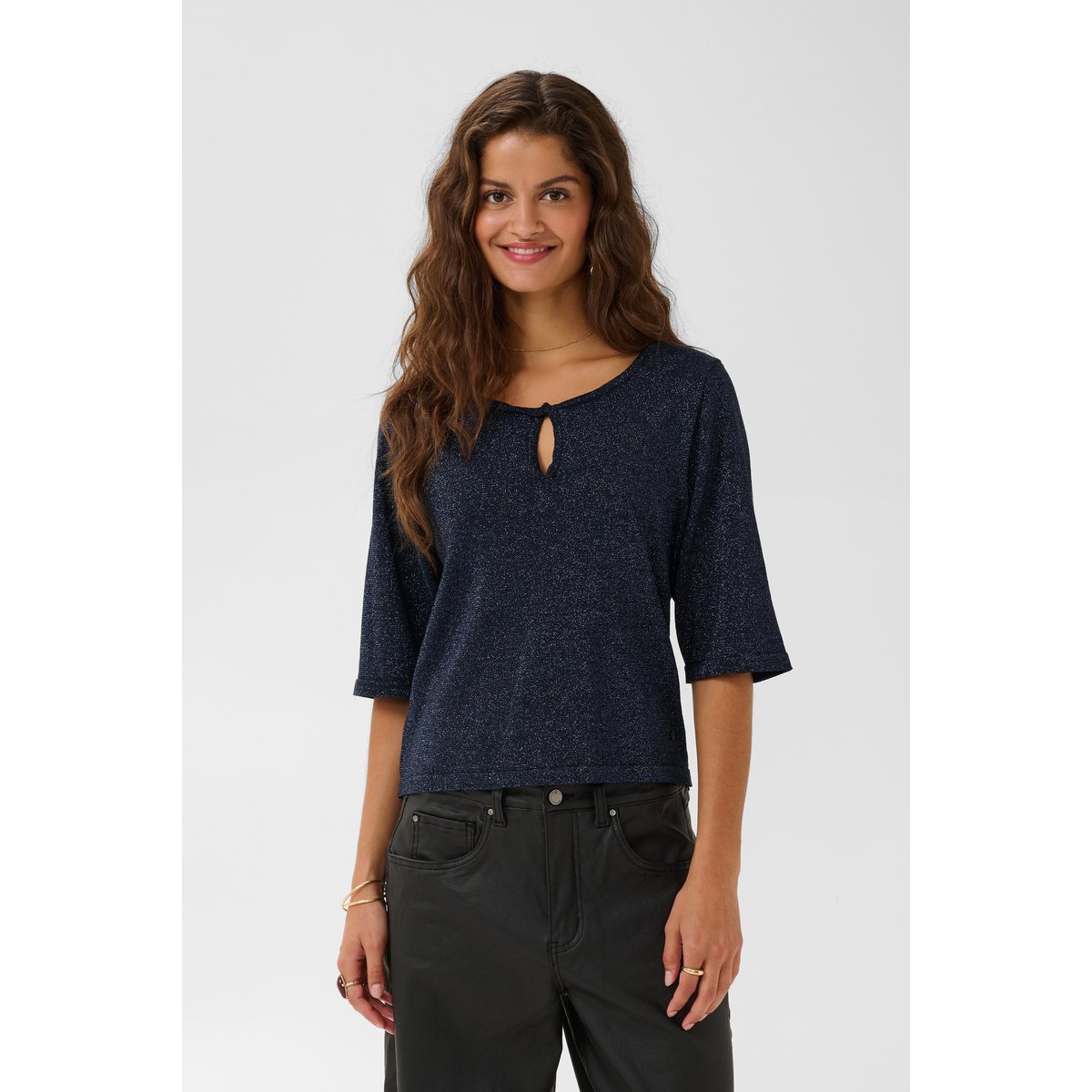 Pullover tricoté bleu night sky, CREAM