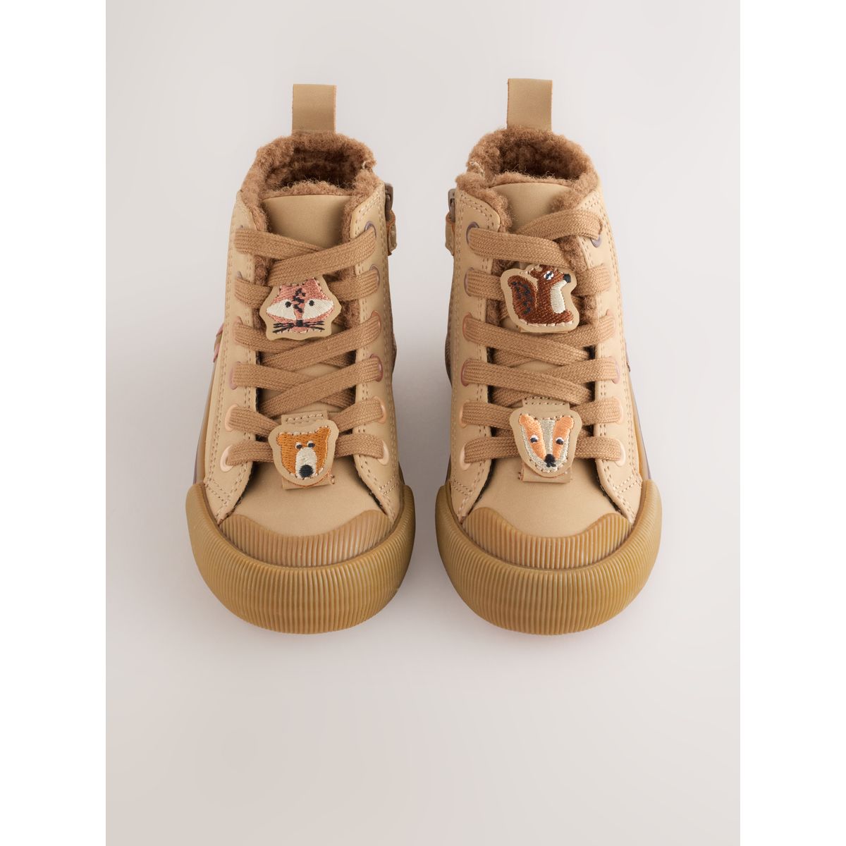Baskets montantes avec zip renard brun, NEXT