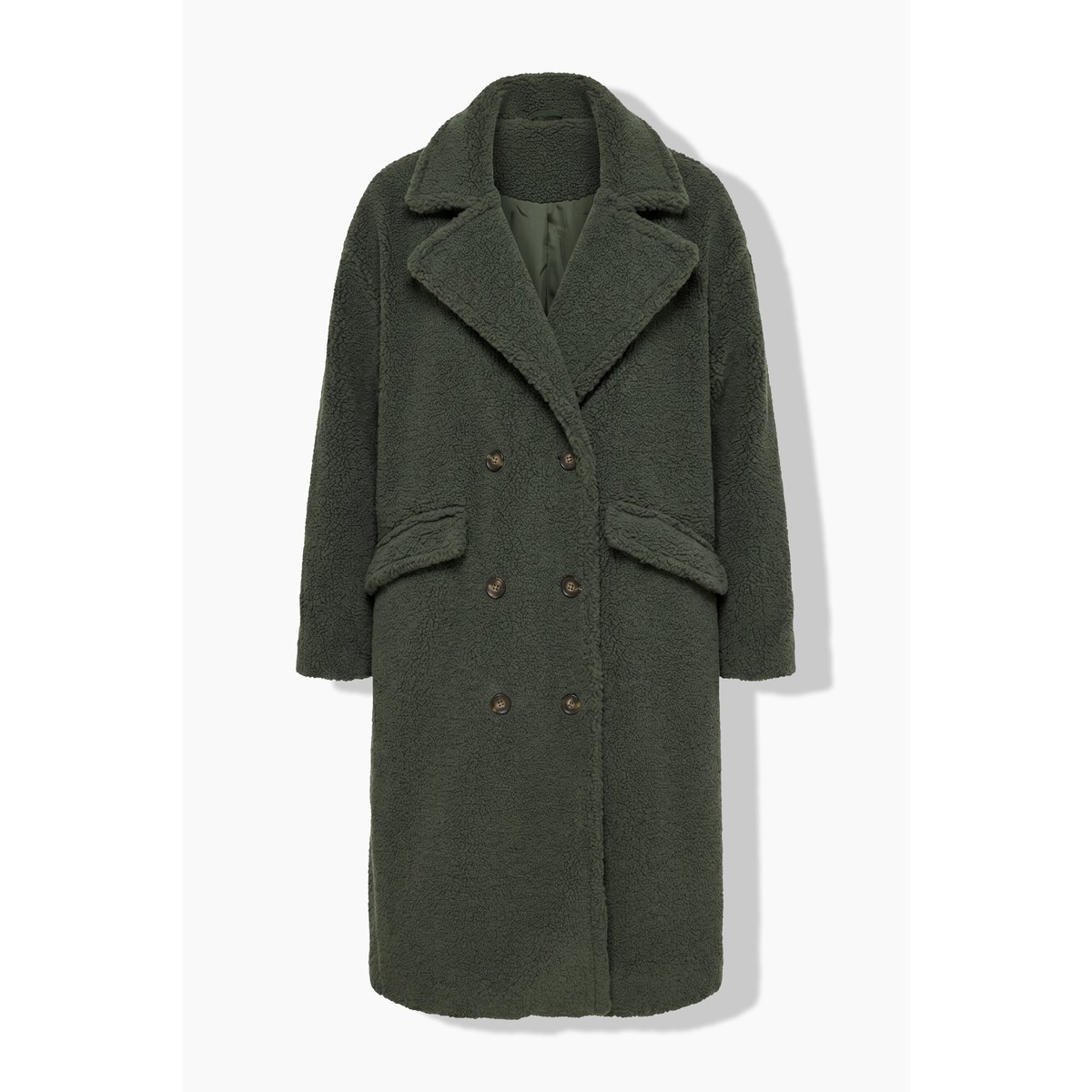 Manteau en peluche, oversize, ultra-doux olive foncé, STUDIO UNTOLD