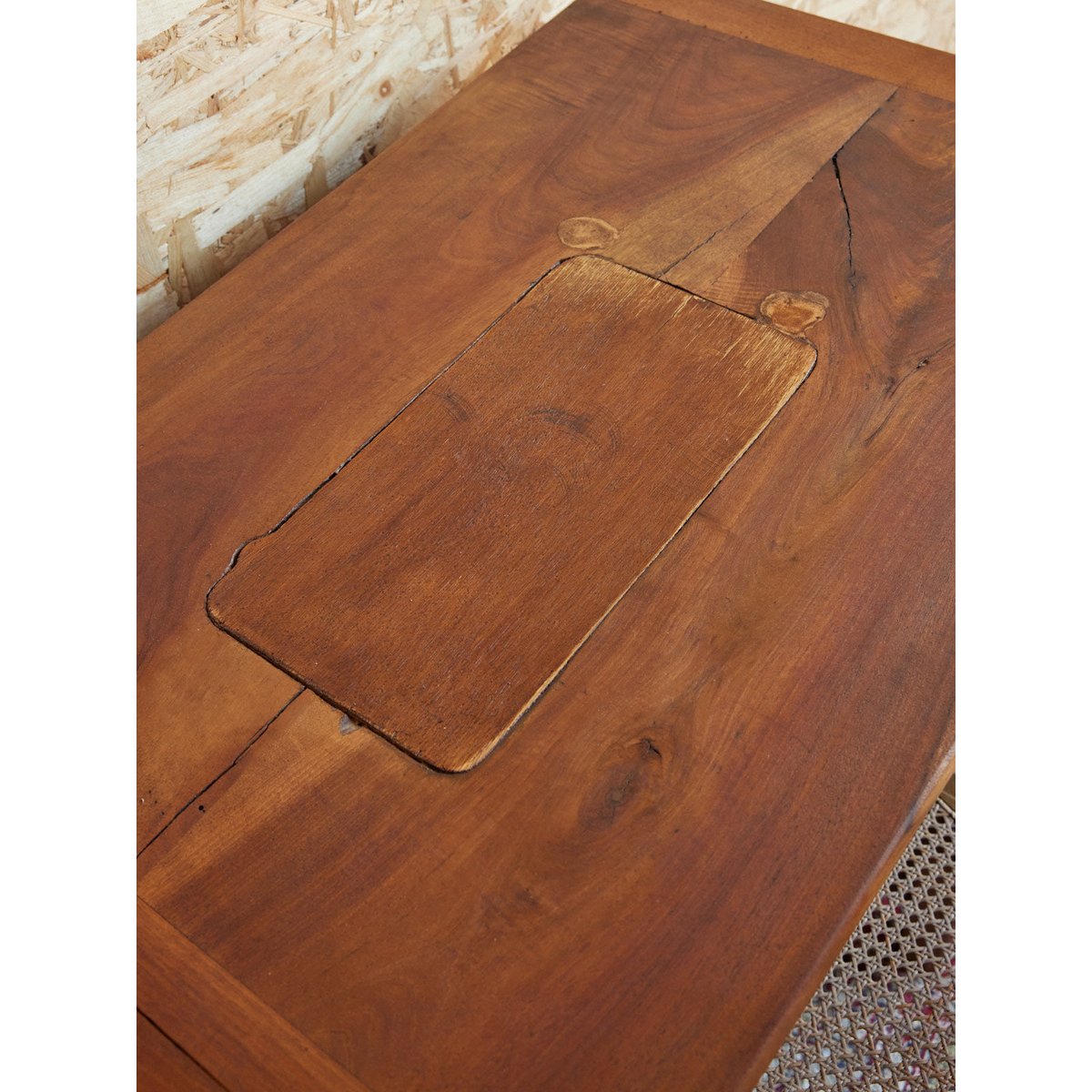 Table de couture en bois Francine N°942 - Bon état bois foncé, DEBONGOUT