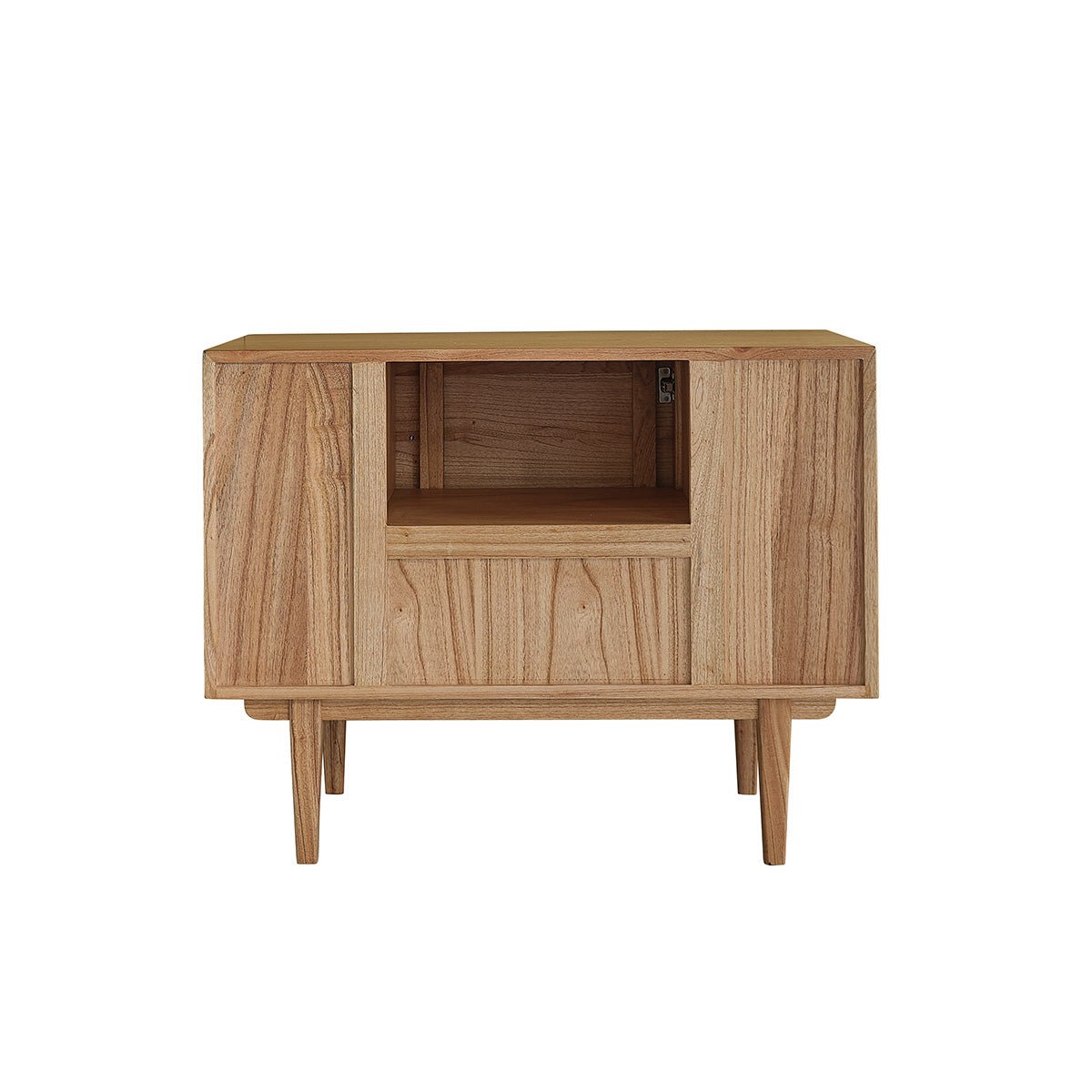 Meuble sous vasque en bois massif 100 cm FIFTIES naturel, BERAH GETAH
