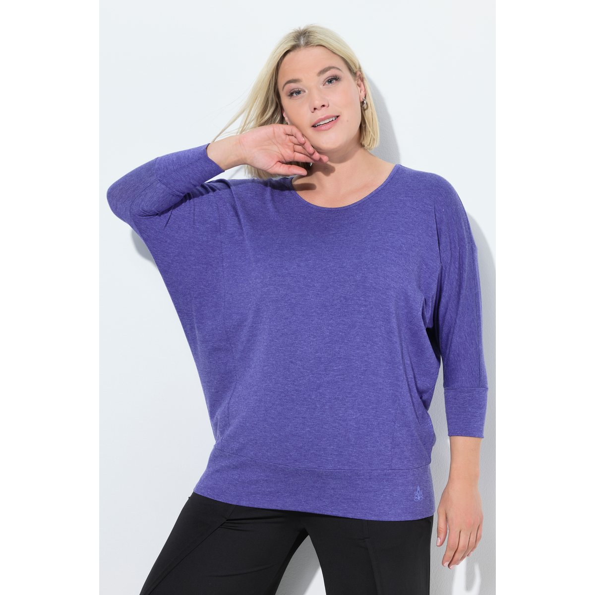 T-shirt de sport oversize, encolure bateau myrtille, ULLA POPKEN