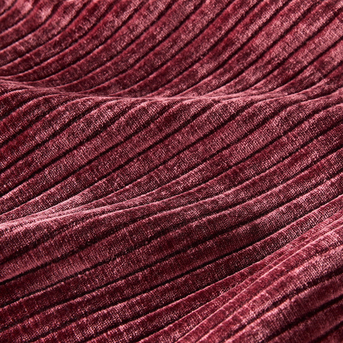 Carly Corduroy Curtain with Concealed Tab Top burgundy, LA REDOUTE INTERIEURS