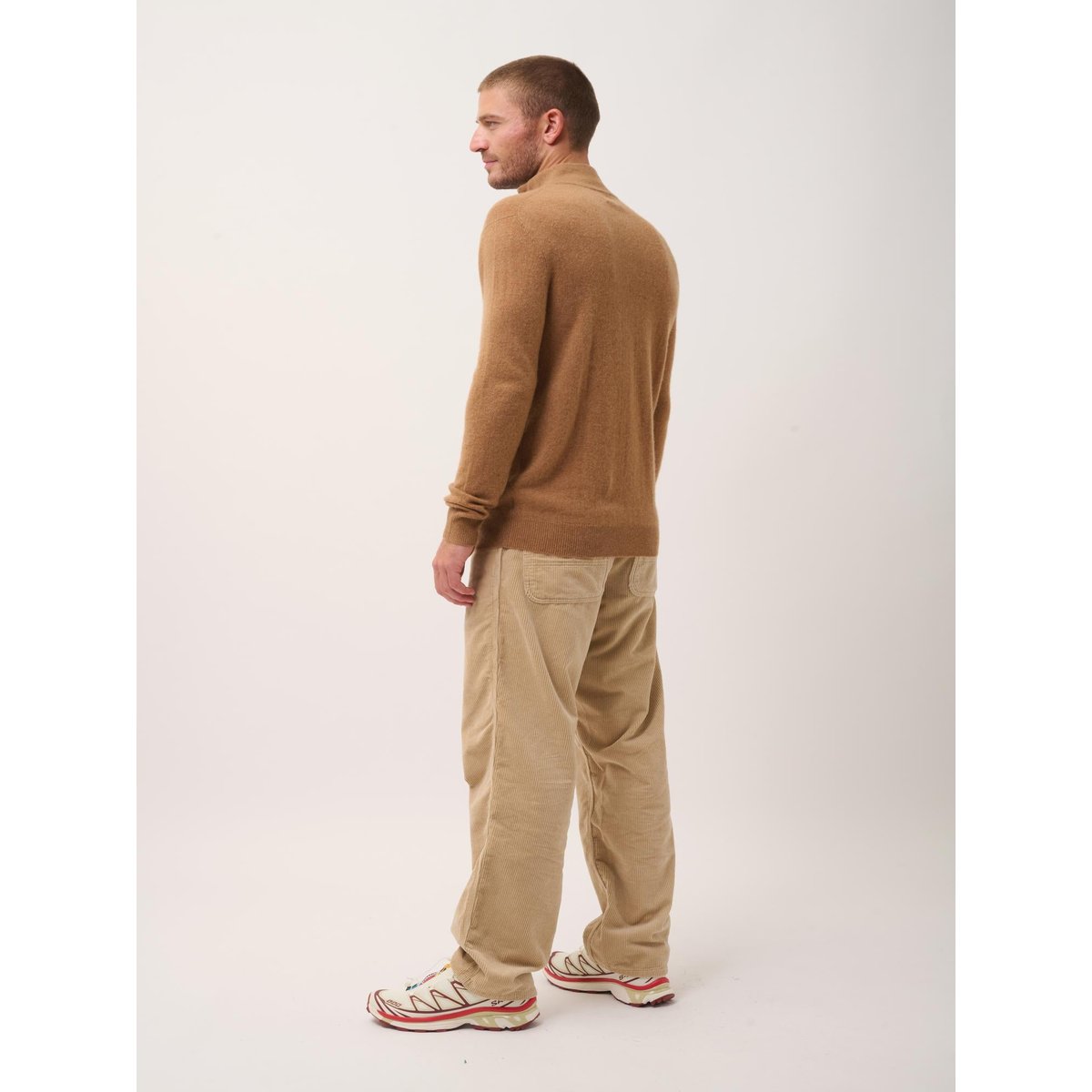 Pull Camionneur Noisette Bradley marron clair, JUST CASHMERE