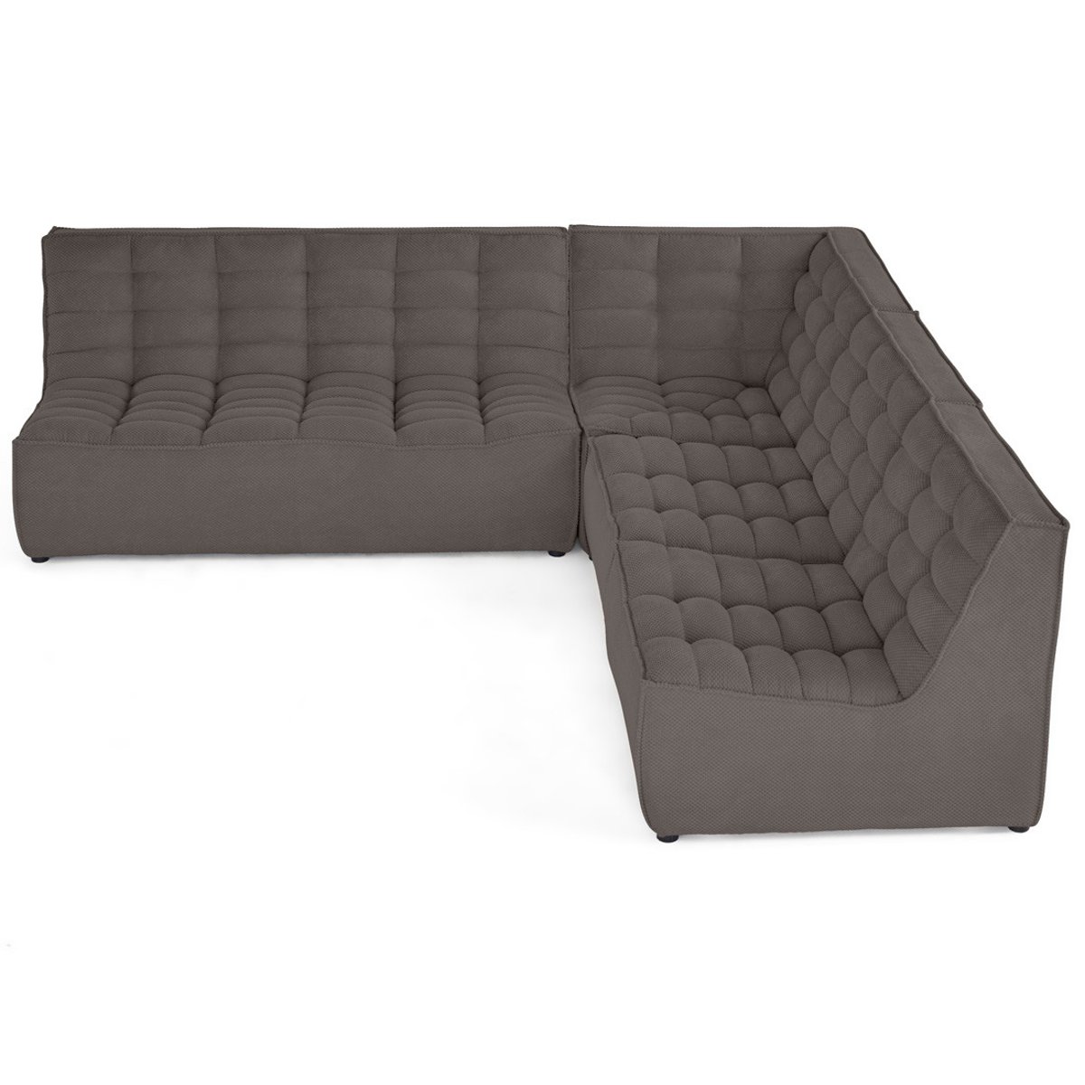 Canapé d'Angle réversible 5 places - ELLIE gris, BEST MOBILIER