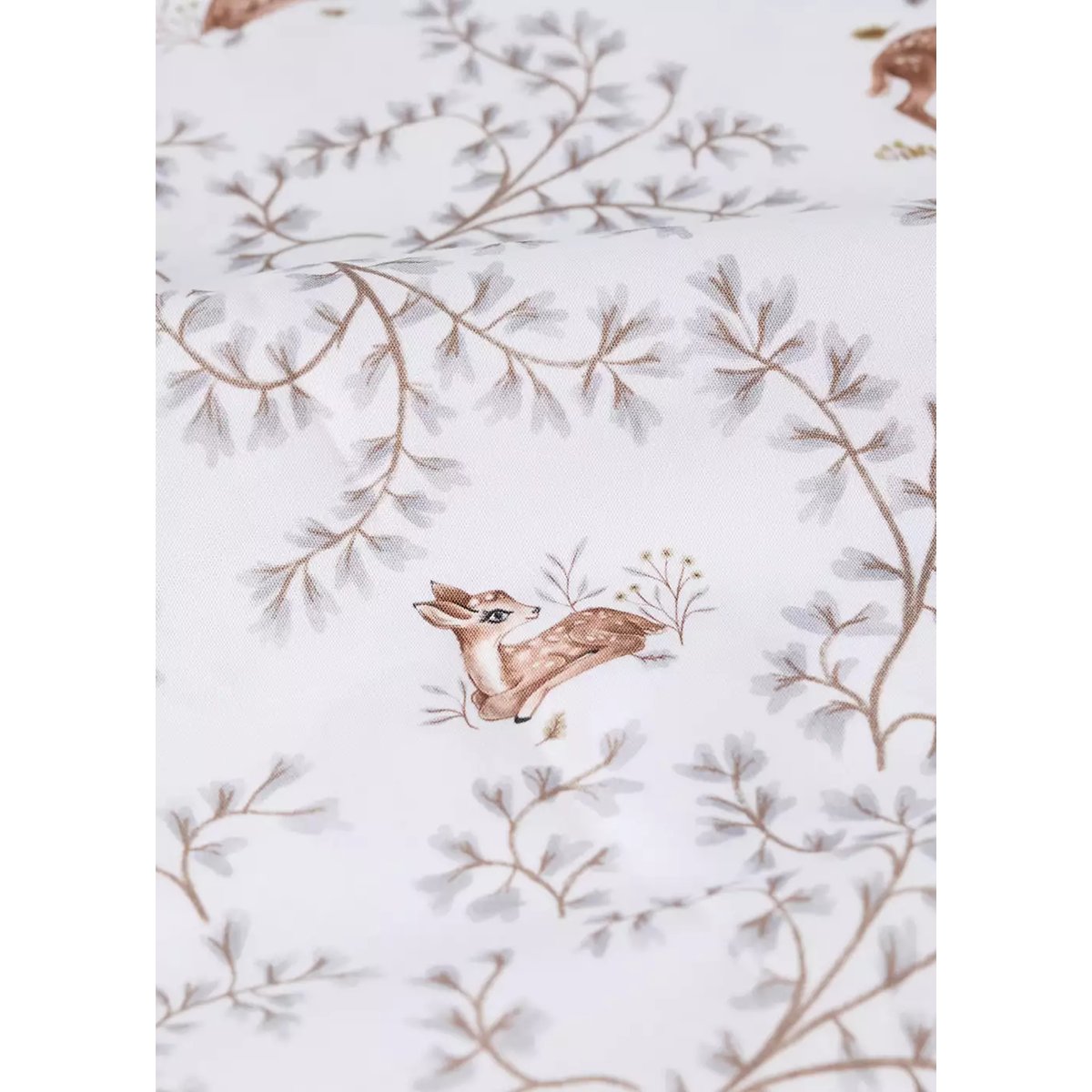 Housse de couette berceau 100 % percale de coton imprimée gris, MANGO HOME