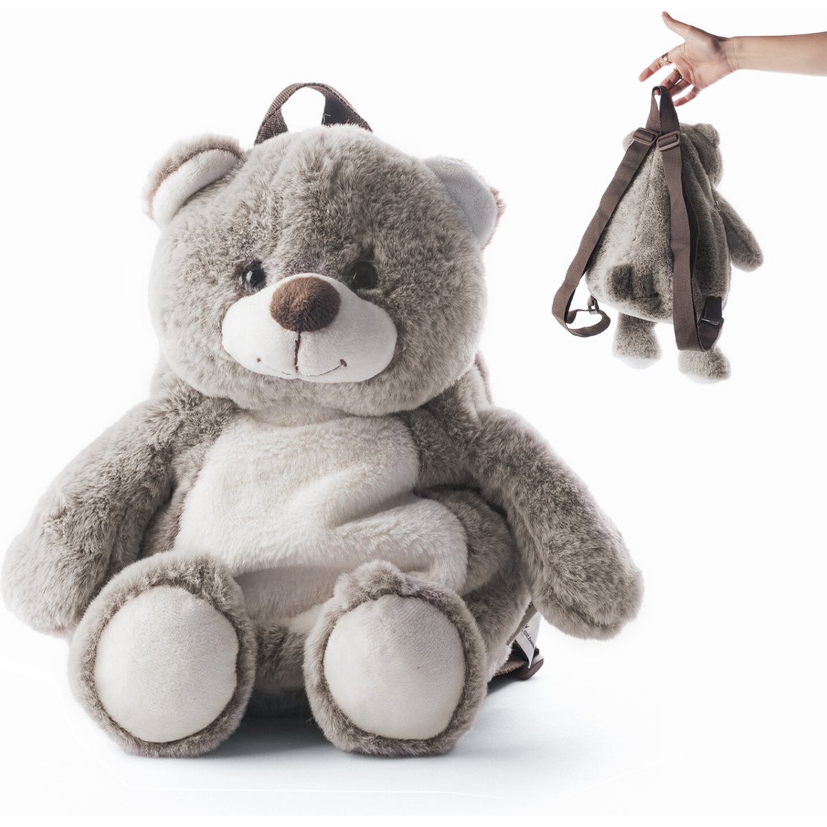 Sac à dos peluche animaux taupe, SEVIRA KIDS