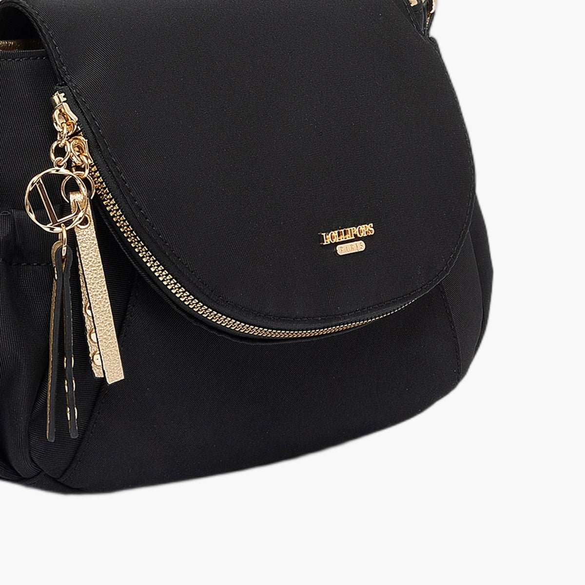 Sac porté épaule Teralia Shoulder M noir,doré, LOLLIPOPS