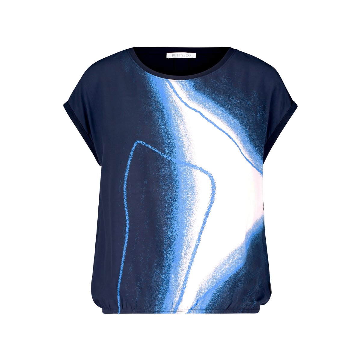 Haut casual à imprimé bleu foncé/bleu, BETTY & CO