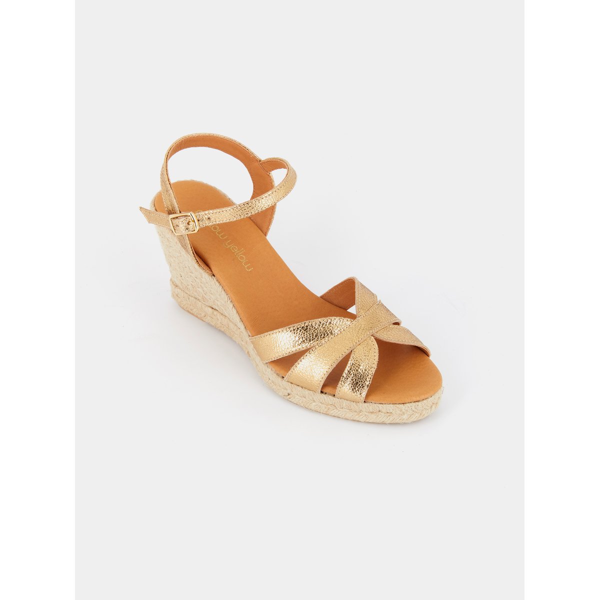Sandale À Talon en cuir ELLARIA or, MELLOW YELLOW