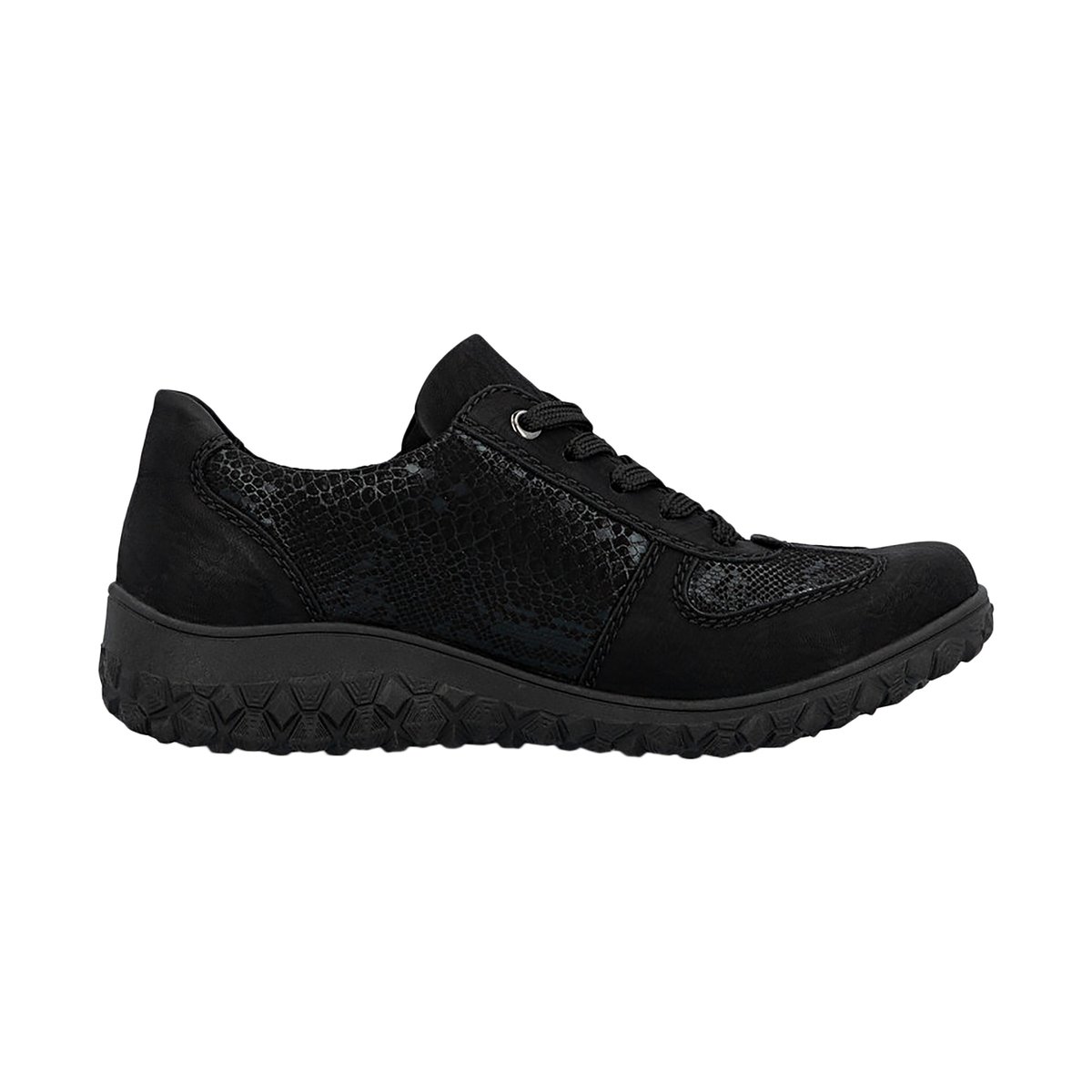 Basket Basse Cuir Scuol noir, RIEKER