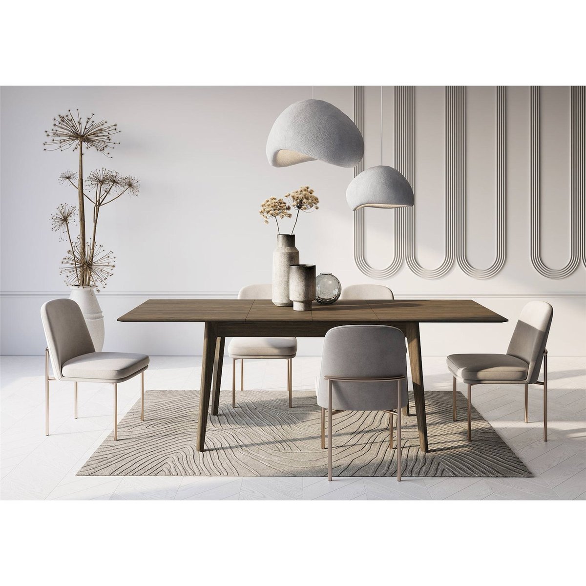 Table extensible rectangulaire collection PLOT chêne, RECOLLECTION