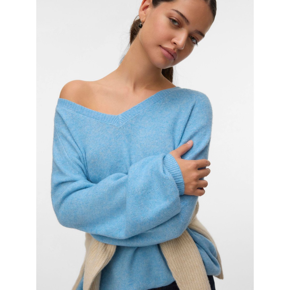 Pull En Maille bleue - glacier lake, VERO MODA