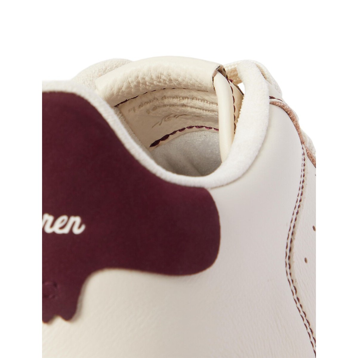 Masters Court Leather Trainers ecru/burgundy, POLO RALPH LAUREN