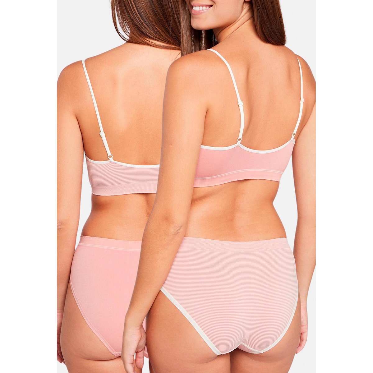 Lot de 2 brassières ZEN ATTITUDE blanc/gris, BILLET DOUX