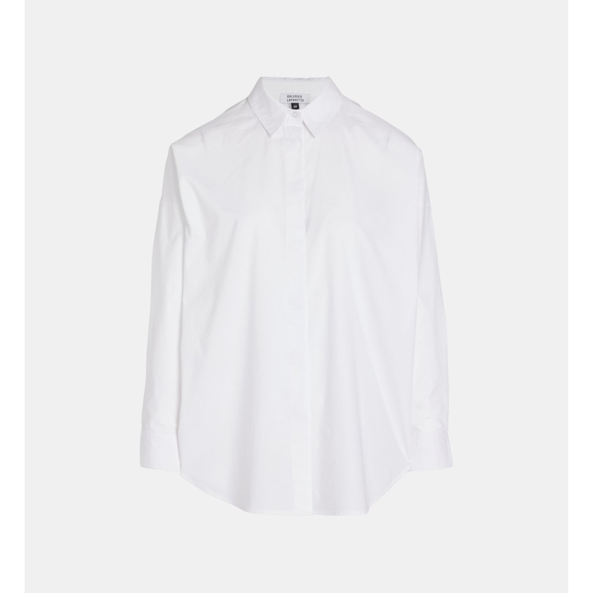 Chemise camille coton popeline blanc, GALERIES LAFAYETTE