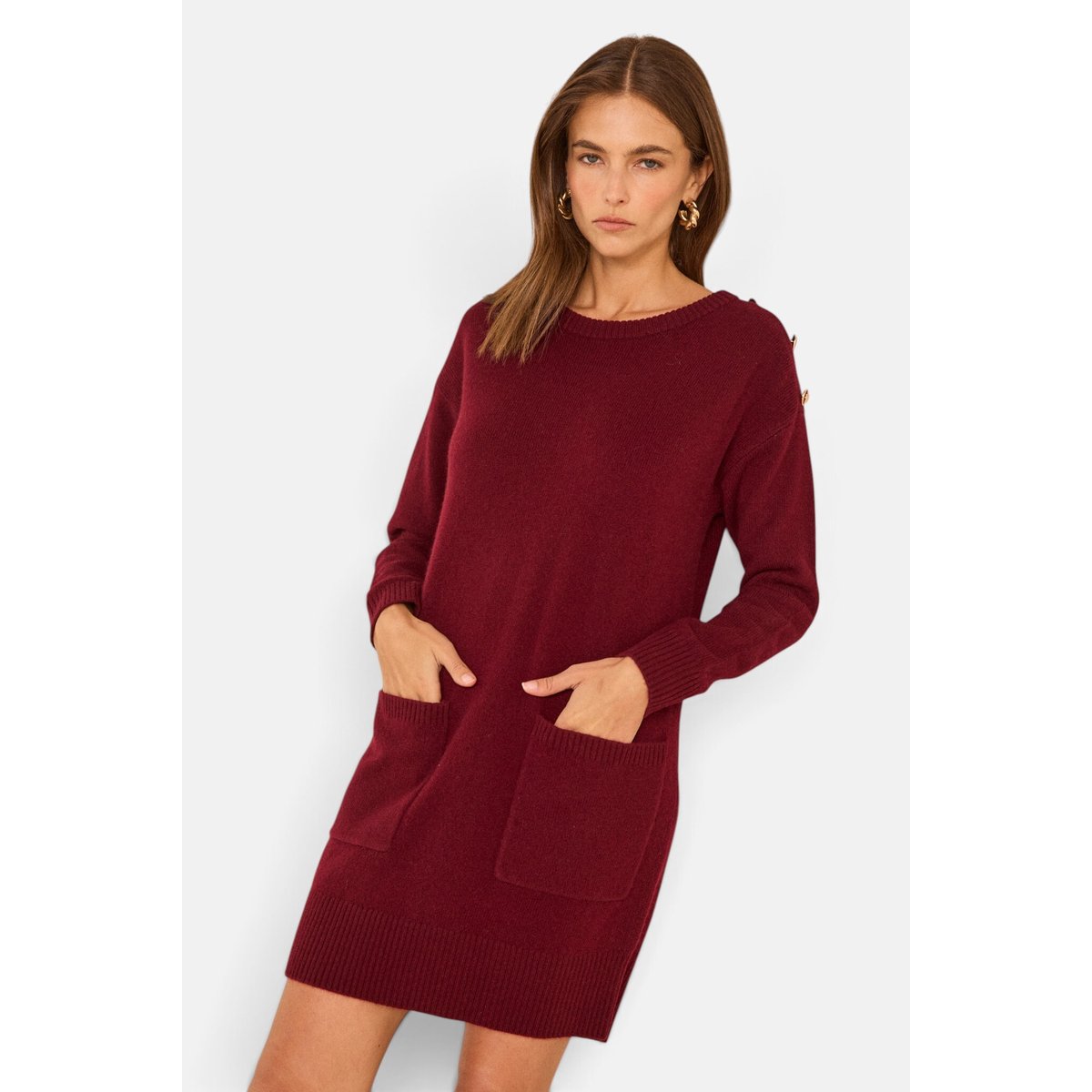 Robe pull BENIE bordeaux, Maison 123
