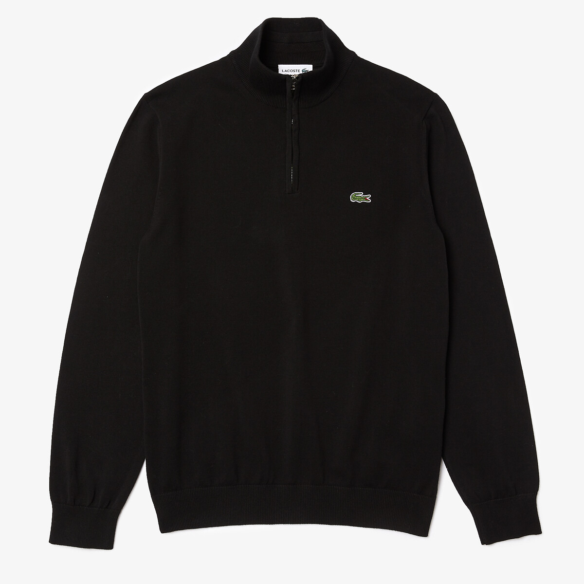 Cotton Half Zip Jumper black, LACOSTE