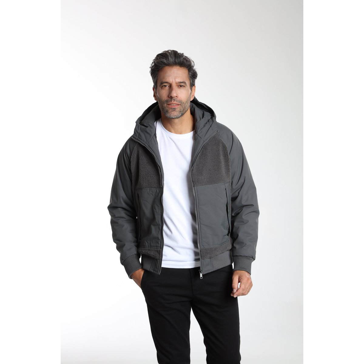 Blouson manches longues  BOB SHERP gris, GENTLEMAN FARMER