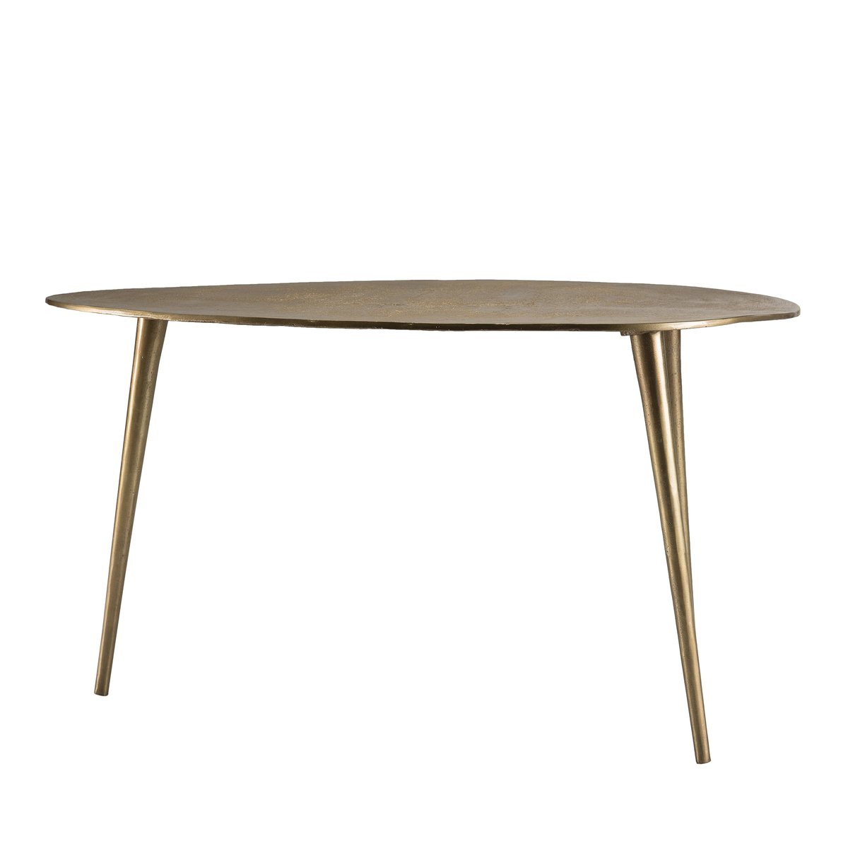 Table basse moderne forme goutte métal doré 85x56cm ZALA doré, PIER IMPORT