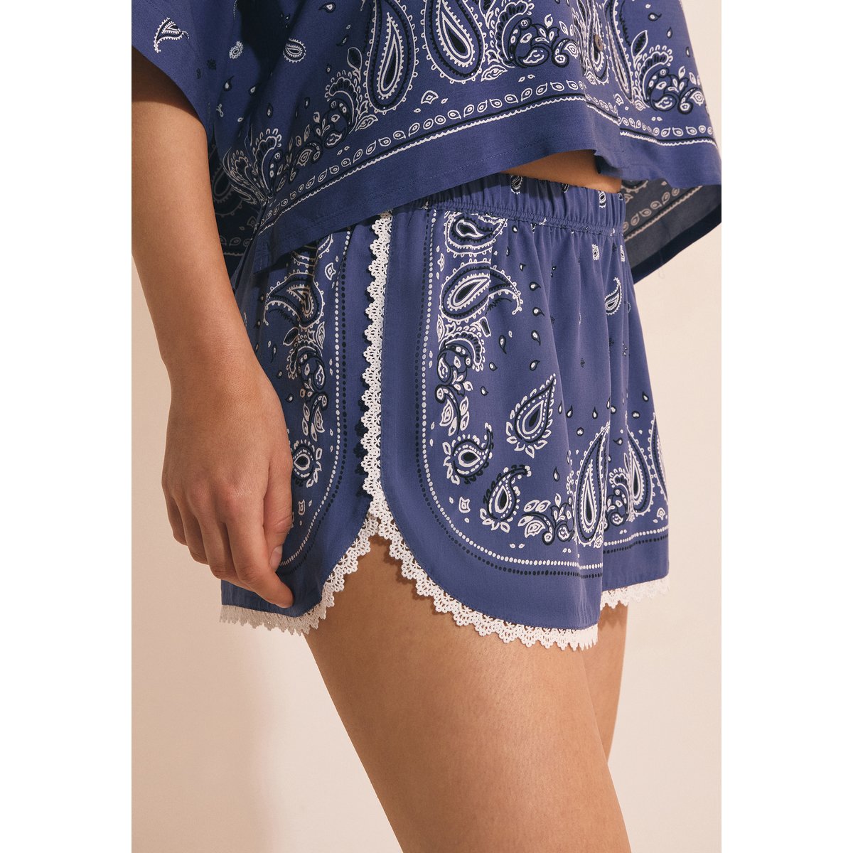 Short de pyjama à motifs ALUNA marine, ETAM
