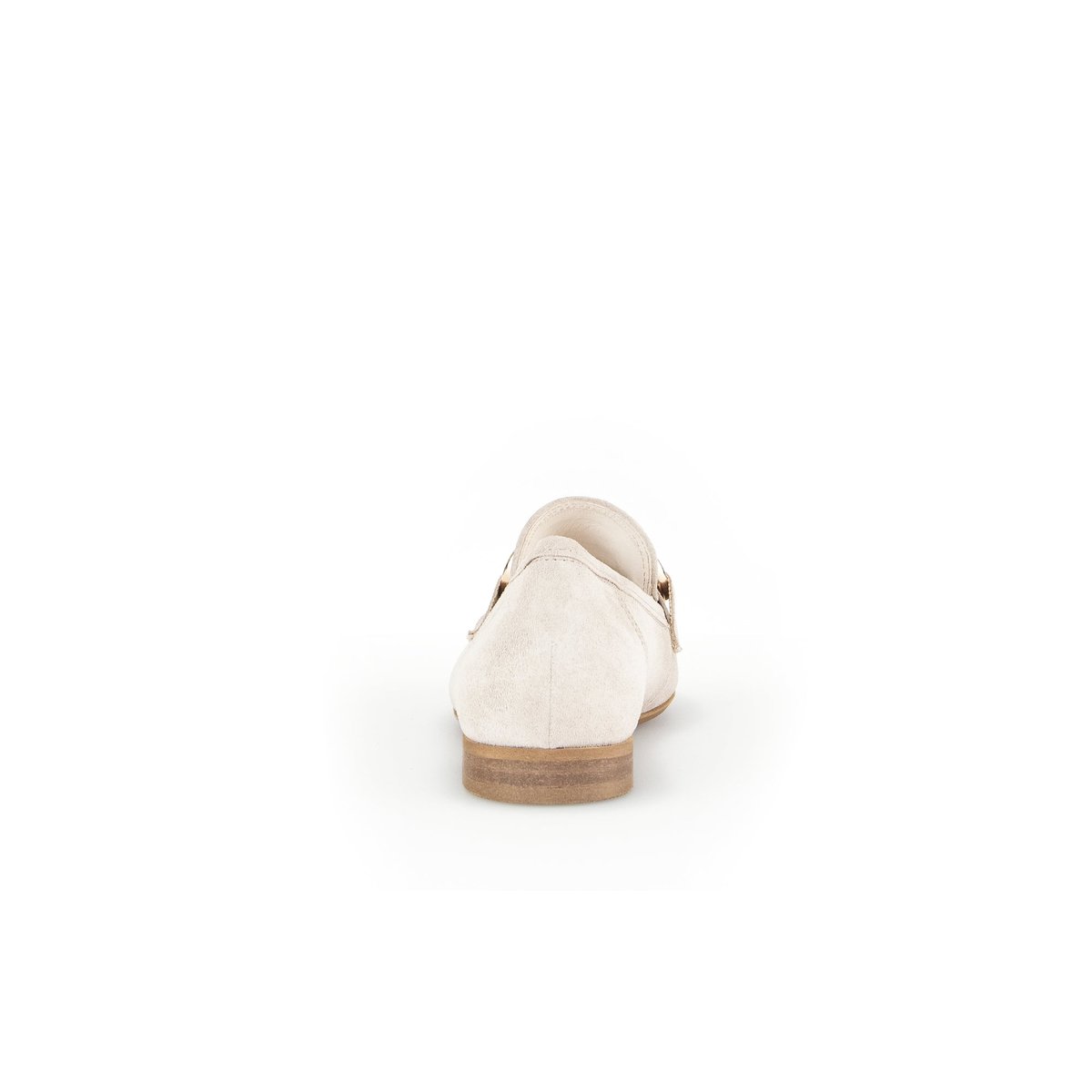 Mocassins en cuir velours à talon décroché beige, GABOR