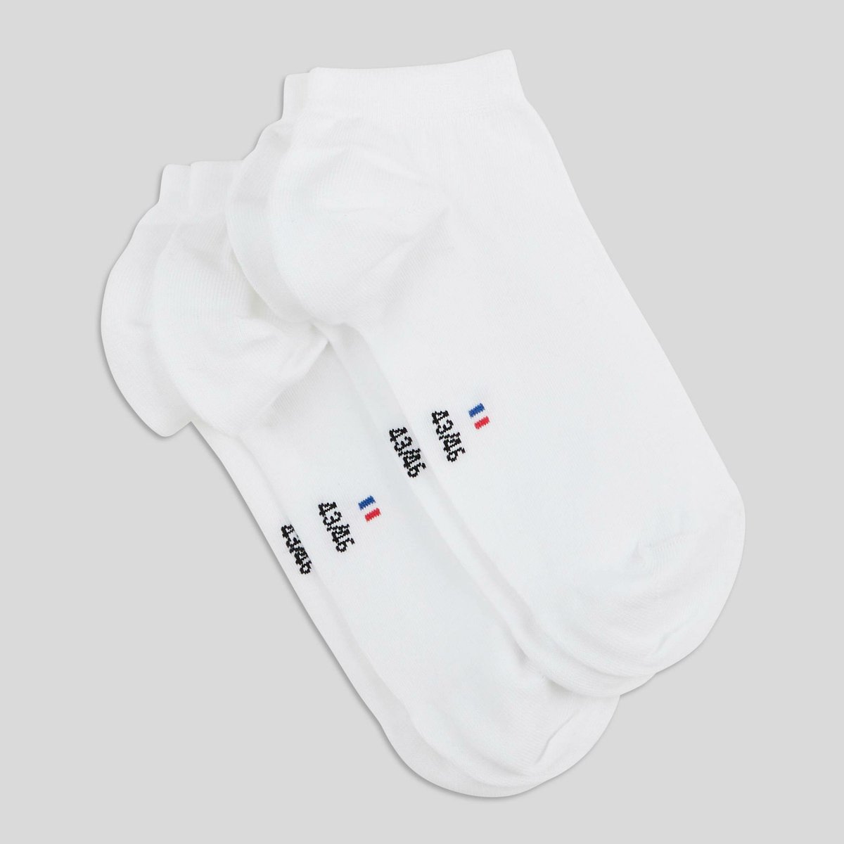Lot de 2 paires de socquettes en coton Fabrication Française blanc, MONOPRIX